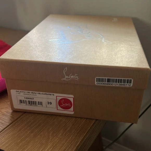 Authentic Christian Louboutin Pink Galativi 100 Neon Suede And Mesh Pumps - Picture 9 of 9